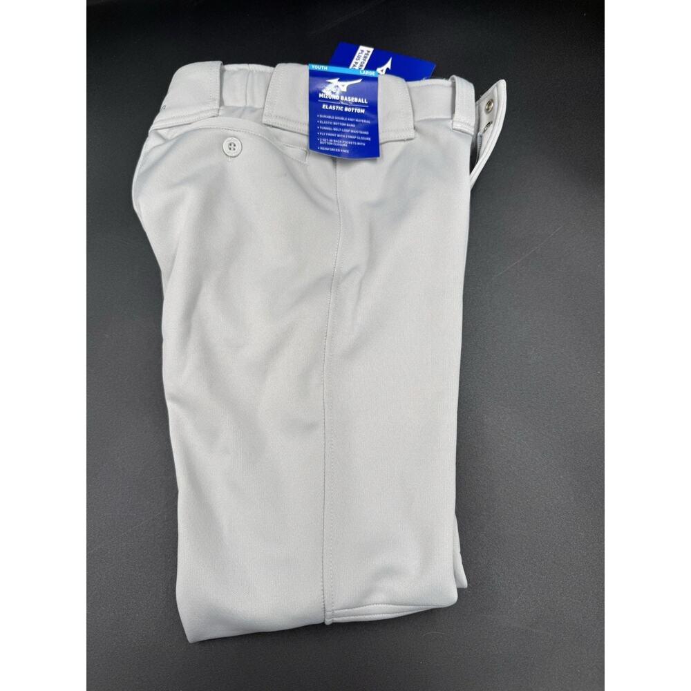 NEW Mizuno Baseball YOUTH LARGE/GREY Performance Pants FREE SHIPPING NWT